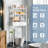 4-Tier Over The Toilet Storage Shelf With Drawers & Hooks - Heavy Duty Metal Bathroom Organizer For Laundry, Towels & Toiletries - Adjustable & Space-Saving Design-1874850331