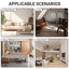 Voile orange avec rangement caché, housses de coussins lavables et sièges moelleux pour un espace de vie modulaire, tissu en velours respirant, espace de rangement-472401912