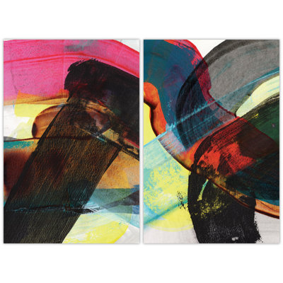 " Carnival Crossing Abstract I&II " 2 - Pieces