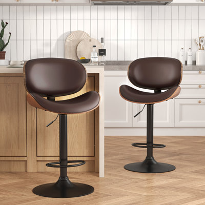 Tabouret de bar pivotant à hauteur réglable avec structure en métal