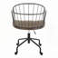 Chaise de bureau réglable Riley Farmhouse en métal noir et par LumiSource