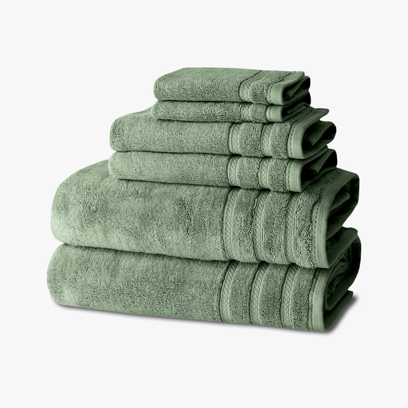 Ensemble de bain True Comfort, Vert, 6 Piece Towel Set