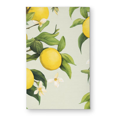 Flowery Lemons Kitchen Mat - Indoor Outdoor Home Decor