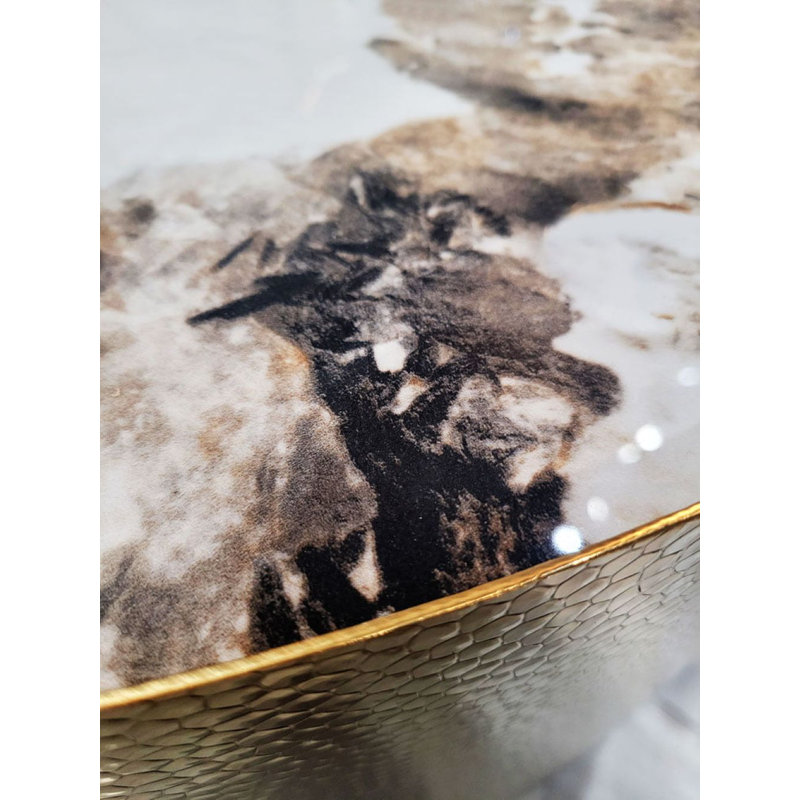 Atalee Abstract Coffee Table, 48cm H x 70cm W x 70cm D