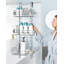 Over The Door Shower Caddy Pantry Organizer Rack, Adjustable Hanging Shower Organizer Shelf Basket Storage Rack, Bathroom Shelves Drill Free Extra Large, Silver