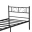 Adrina Minimalist Black Metal Bed Frame With Heart Scroll Design-1450832894