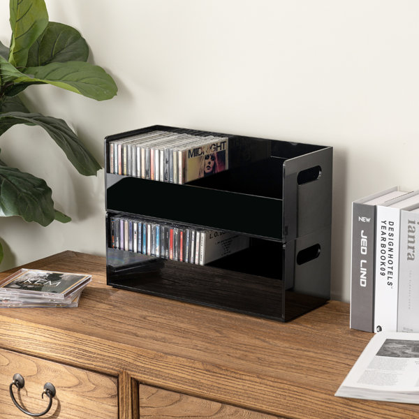 Ebern Designs 2 Piece Acrylic Cd Storage Rack & Reviews | Wayfair