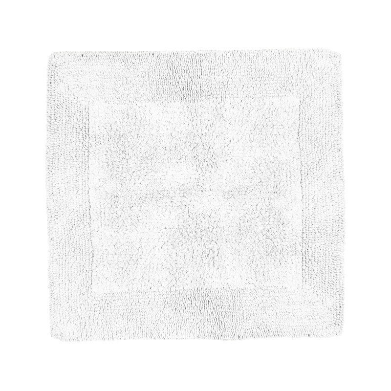 Nagelly Reversible Square Bath Mat, White
