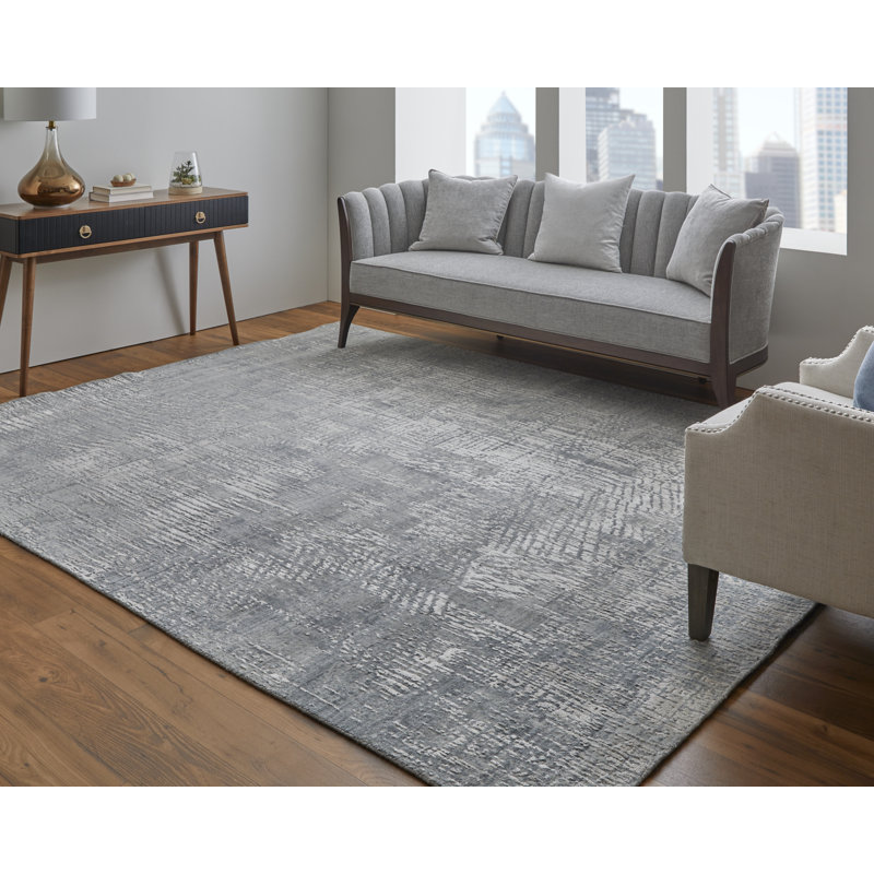 Eastfield Abstract Area Rug in Gray, Rectangle 2' x 3'