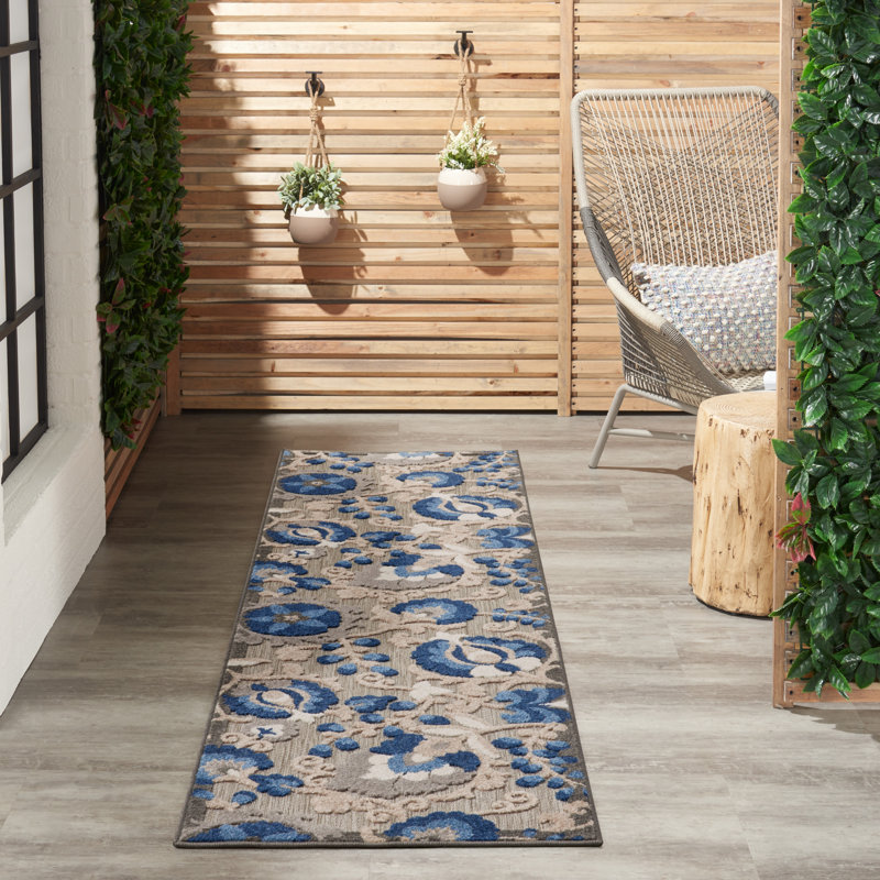 Floral Area Rug, Runner 69 x 305cm