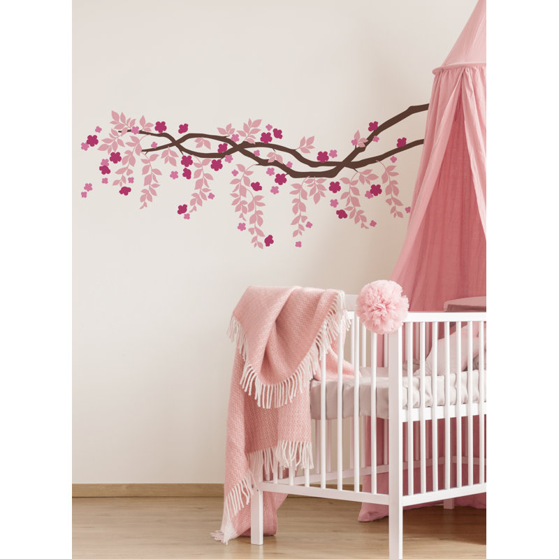 Décalcomanie murale vignes Cherry Blossom, H 5 po x l 5 po x P 1 po, Rose