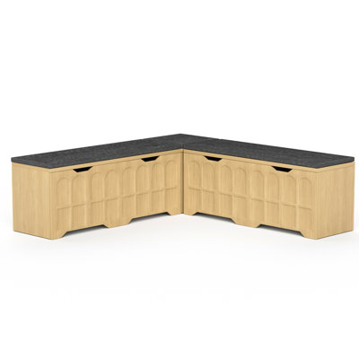3-Piece L-Shaped Multifunctional Storage Bench with Padded Seat