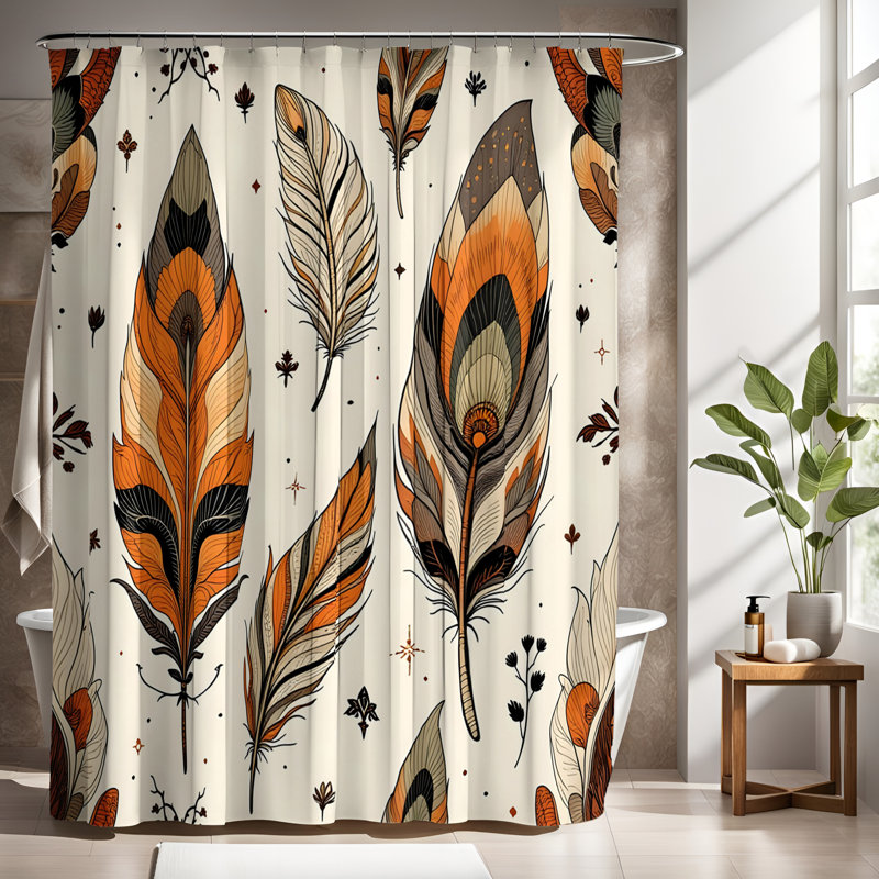 Rideau de douche avec tapis de bain, H 72 po x l 70 po