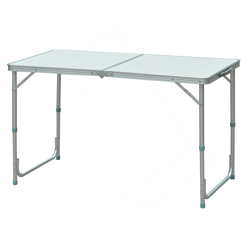 Table de camping pliante portative en aluminium légère avec surface facile à nettoyer et hauteur réglable pour une utilisation extérieure et intérieure