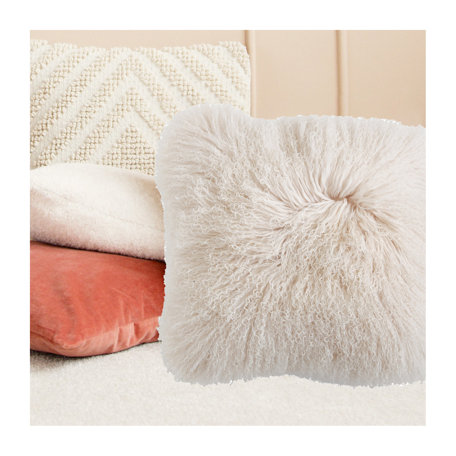 Jiana Throw Pillow, Clear