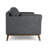 Keeley Dark Gray Micro Boucle Fabric Sofa with Walnut Wood Legs-1481025339-1497529521