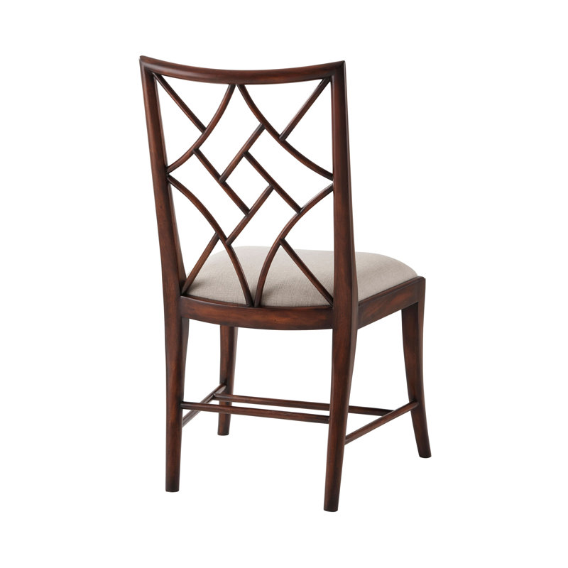 Delicate Upholstered Dining Chair, Draper Performance/Brown