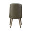 Ensemble de 2 chaises d'appoint Waylon en cuir synthétique gris et finition chêne gris