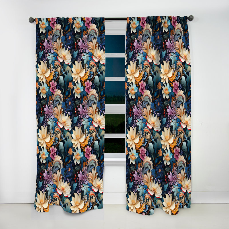 Rideau obscurcissant Enchanted Paisley Gard, L 52 po x L 120 po