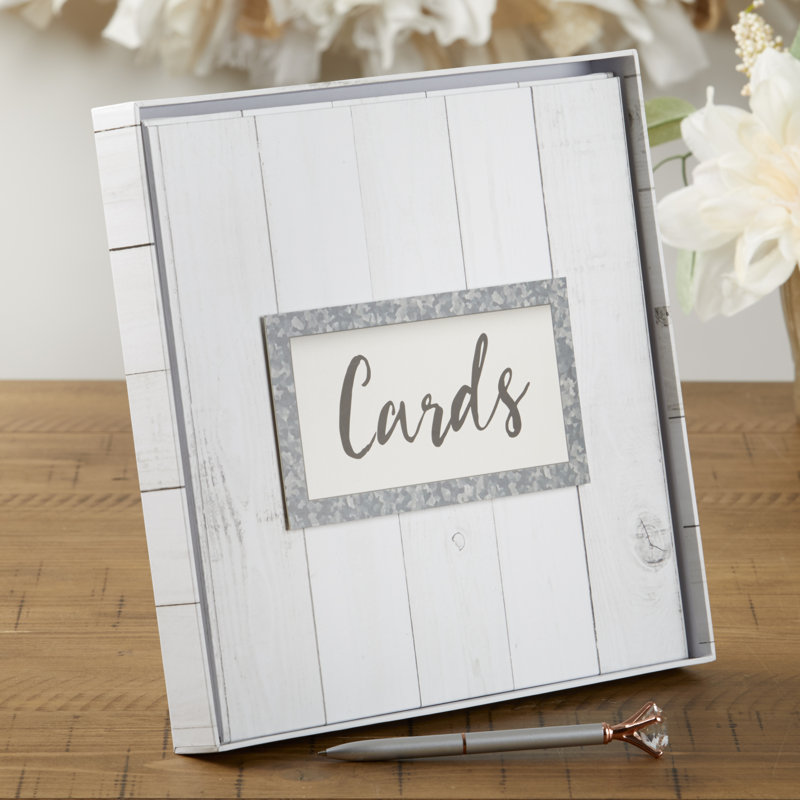 Boîte à cartes, Bois blanc rustique