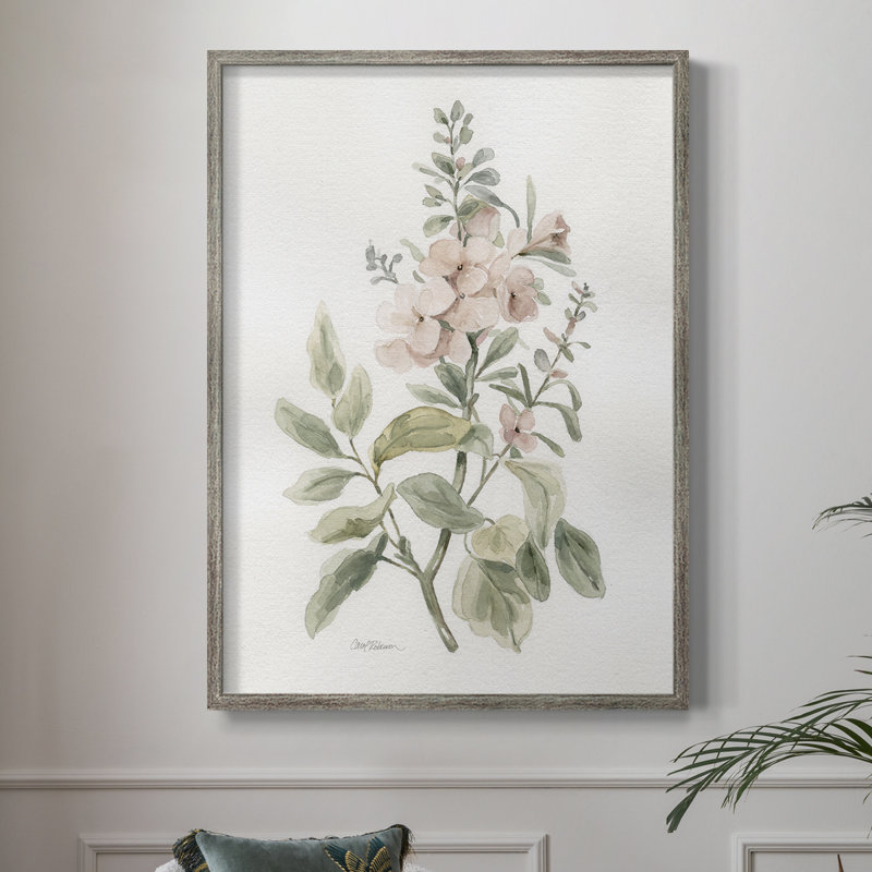 «Flea Market Botanical II», reproduction encadrée - bois massif 49155, H 11 po x l 9 po