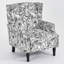Upholstered Chenille Armchair-1093260779