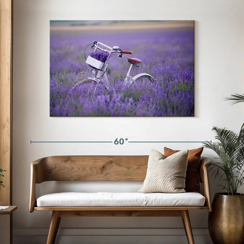 Mehar Bike in Lavender Field, 32" H x 48" W