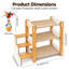 Structure d'escalade pour chat à 3 niveaux, 63 po pour chats d'intérieur, grand lit pour chat robuste