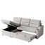 Lit moderne avec dispositif escamotable et coussins confortables avec compartiment de rangement inclinable convertible