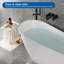 Baignoire de trempage autoportante en acrylique avec trop-plein intégré, baignoire autoportante de luxe moderne pour salle de bain