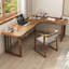 Bureau rectangulaire brun en bois massif-599822303-599822298