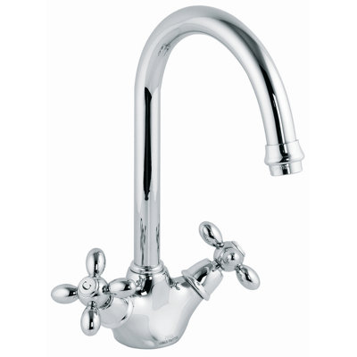 Robinet de lavabo de cuisine à un trou à deux poignées