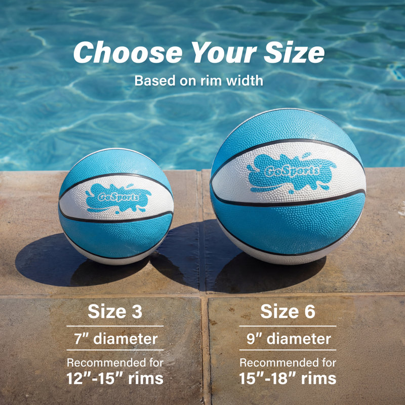 Paquet de 2 balles de basketball GoSports - bleu - taille 6 (9 pouces)