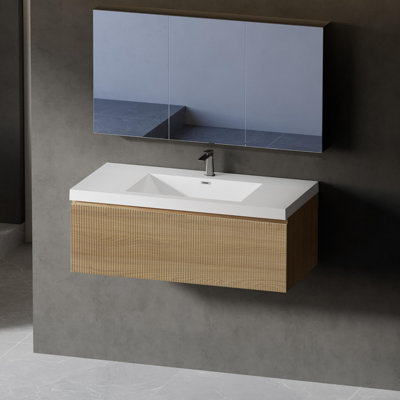 Meuble-lavabo mural 42 po avec lavabo flottant 42 po