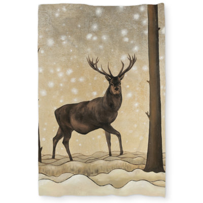 Roe Deer in a Winter Landscape - Rustic Duvet Cover | Home Decor
