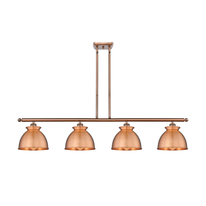 Luminaire suspendu en forme de dôme pour îlot de cuisine 4 lumières Arev, Non, Cuivre antique, Cuivre antique