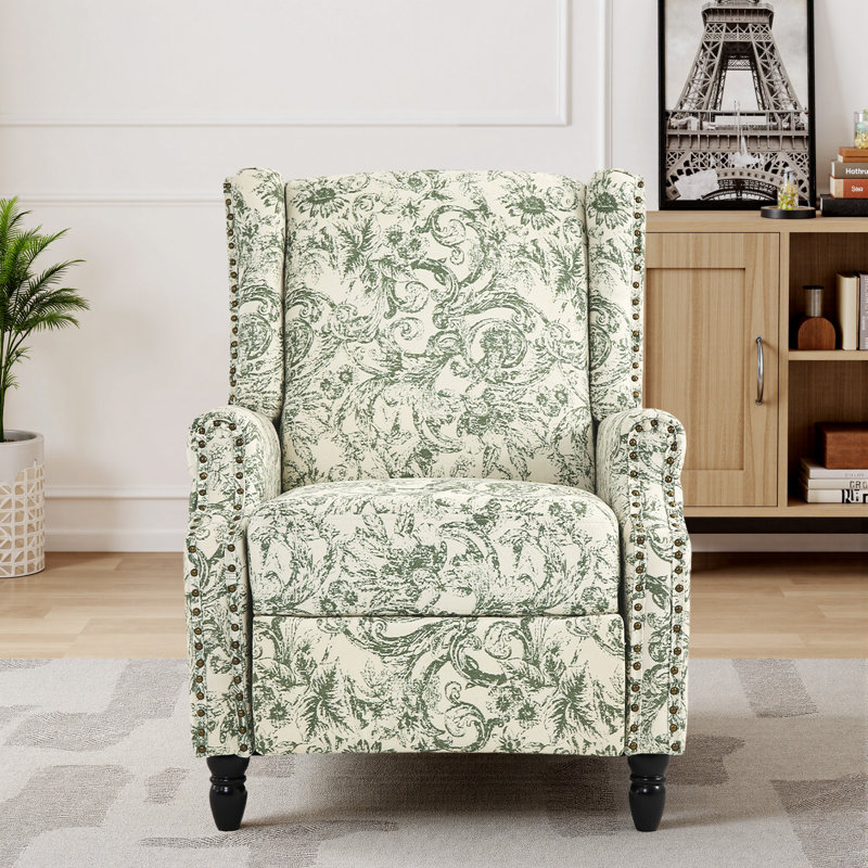 29.13cm Wide Standard Recliner, Green Floral