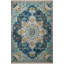 Tapis décoratif bleu à motif floral-1245722043