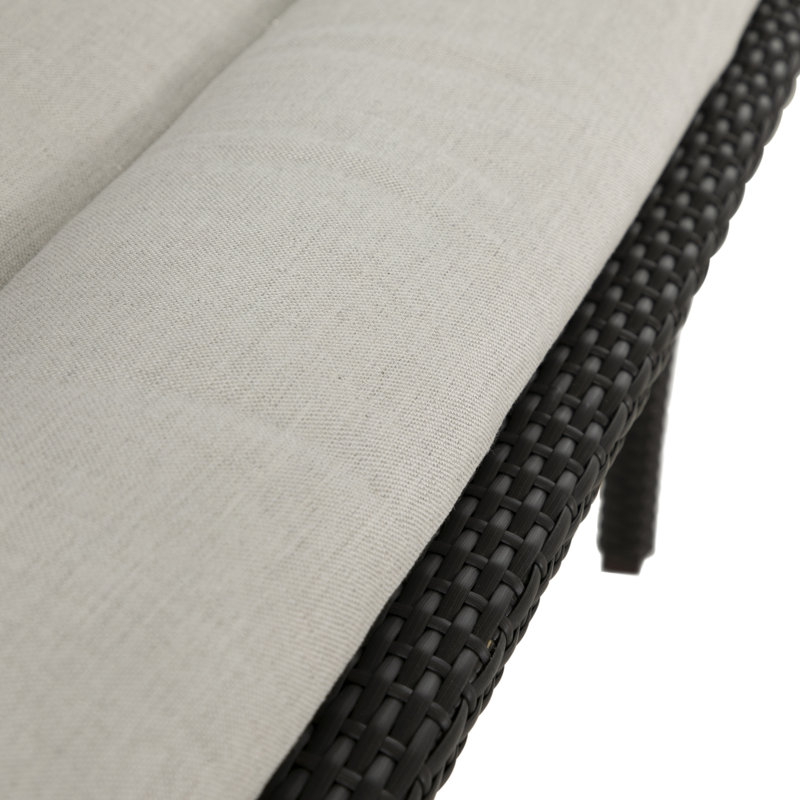 Skye Wicker Garden Bench, Skye #2 Black Walnut