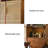 33.46"Simple brown solid wood storage wine cabinet