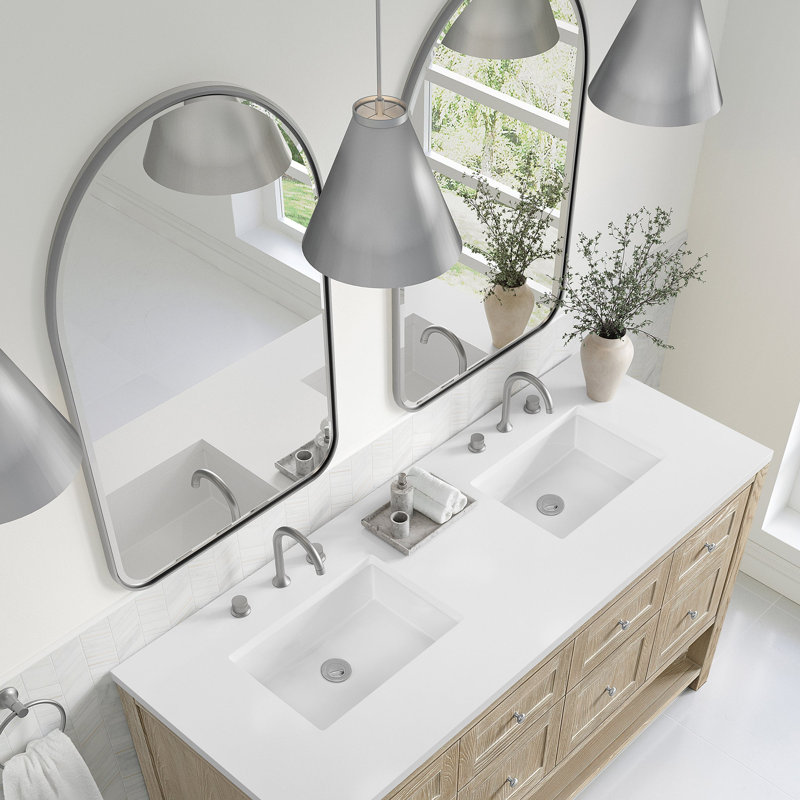 Rohe Arch Mirror, Satin Nickel