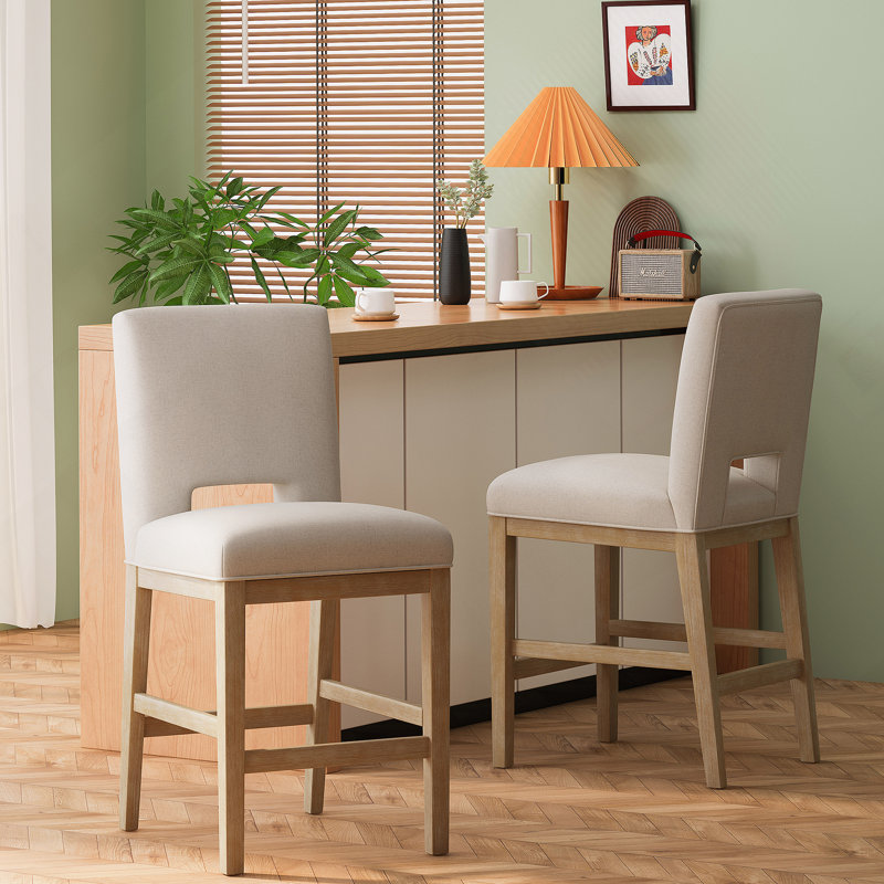 Ensemble de 2 tabourets de comptoir 27 pouces, tissu
