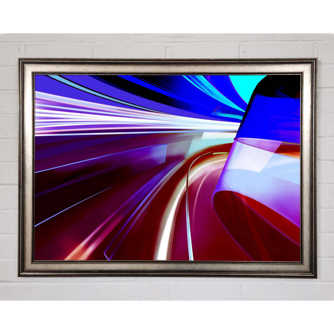 Leinwandbild Time Tunnel Rainbow Framed Print