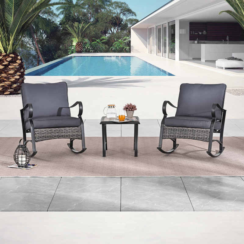 Kasimer 2 - Person Patio Conversation Set with Cushions