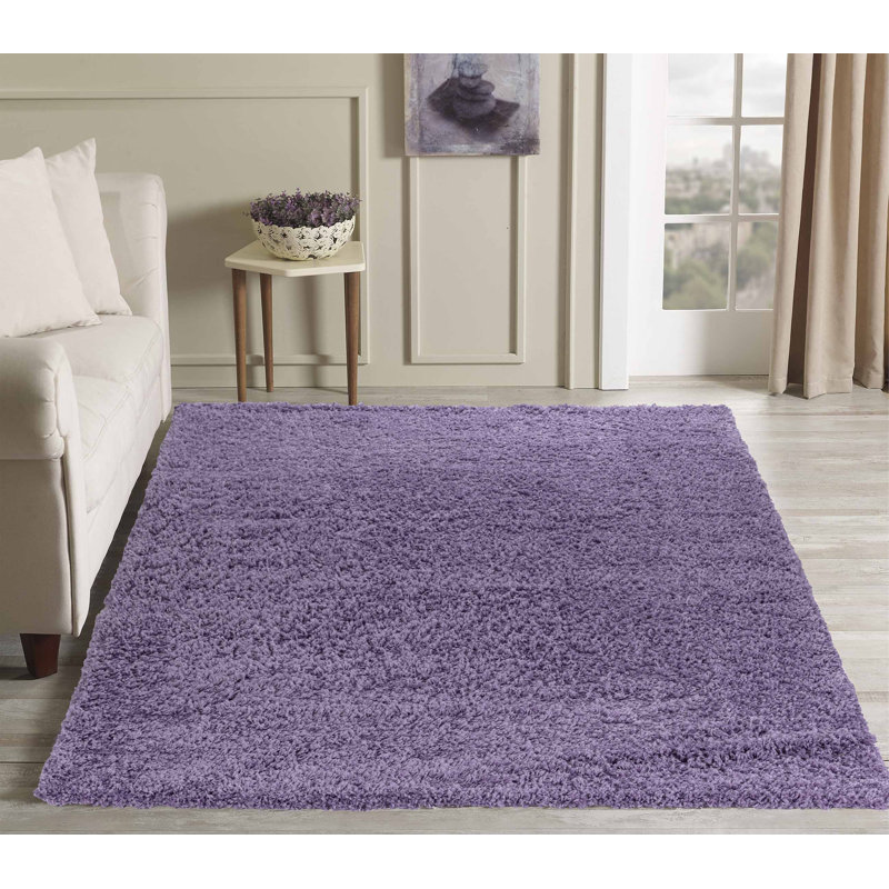 Esterly Solid Colour Shag Area Rug, Rectangle 160 x 230cm