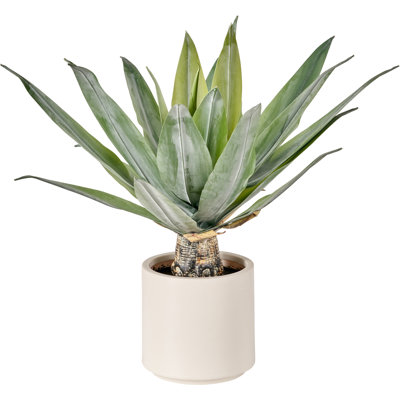 53cm Faux Plant in Cement Pot