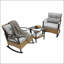 Ensemble de chaises berçantes en rotin 3 pièces-649277892