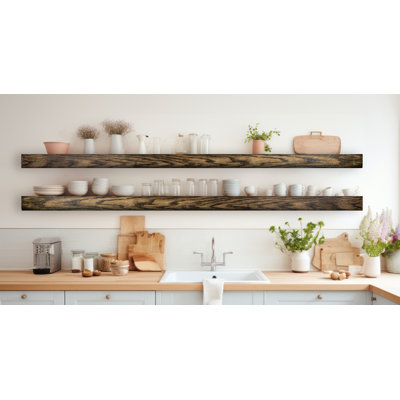 Jaid 2 Piece Oak Floating Shelf