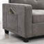 Canapé modulaire de 104 po avec plateau en acrylique, ensemble de canapé en U en chenille avec 2 consoles, chargeur USB, tiroirs et poches de rangement, repose-pieds mobile, canapé capitonné pour le salon, appartement, 2 couleurs