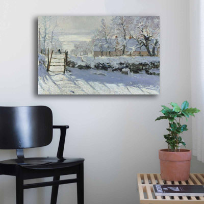 Stunning Decorative Canvas Painting by Claude Monet, 17.7 x 27.6 inches | 100% Canvas (Thickness: 0.1 inches) | 100% Pine Wood Frame | Perfect for Living Room or Office Decor, Timeless Art Piece